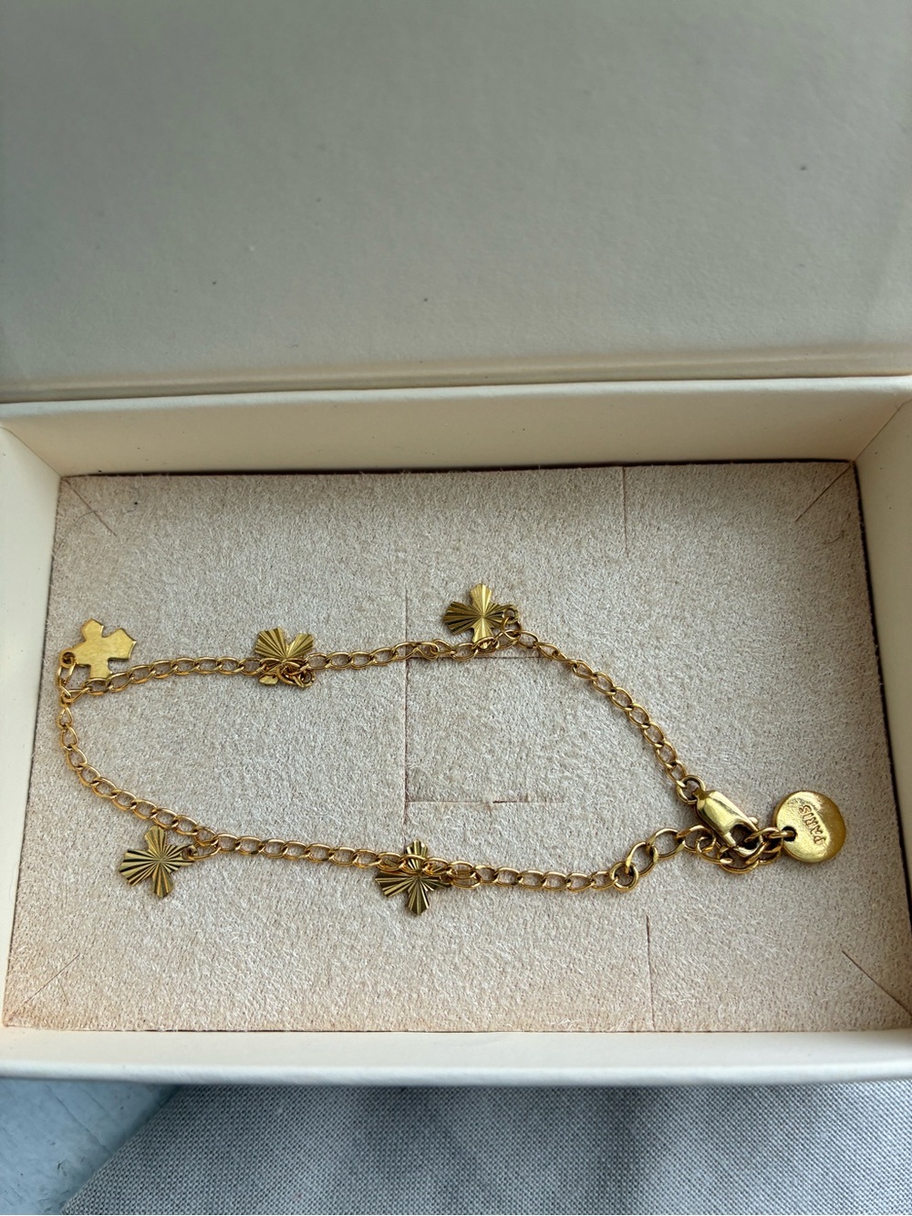 24 k gold plated Charm Louise Damas bracelet